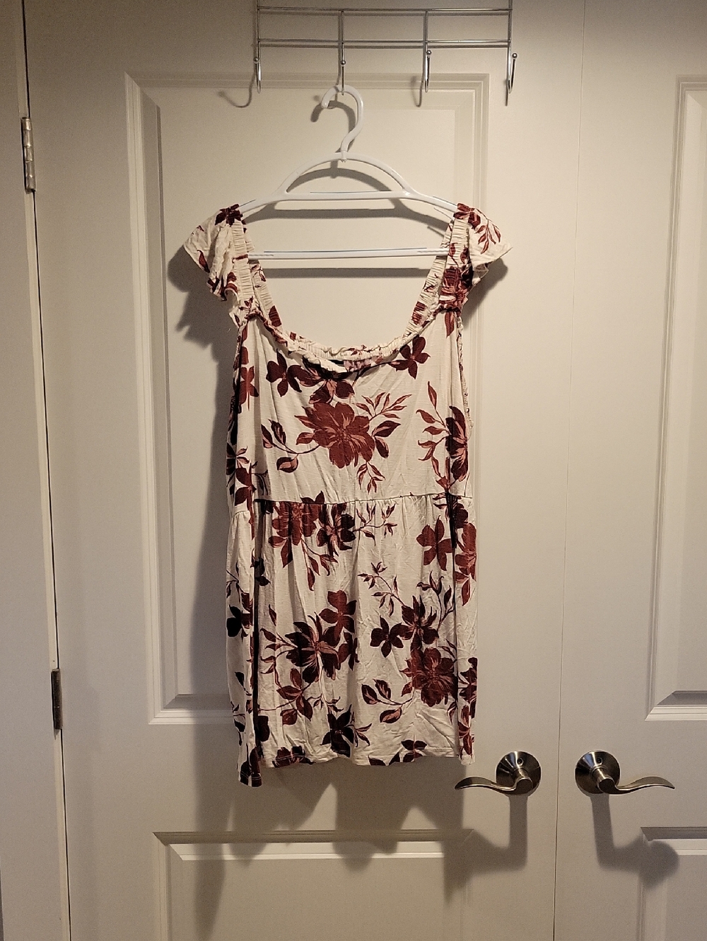 Cream Floral Tank Top